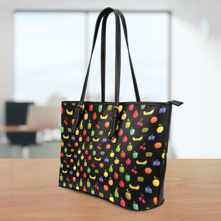 Bitmap Fruit Large Leather Tote