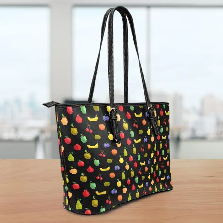 Bitmap Fruit Large Leather Tote