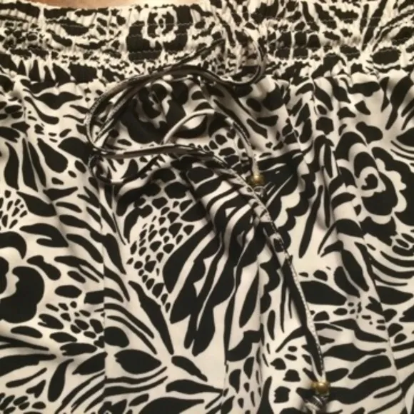 Black &amp; White, Tiered Style Long Maxi Skirt New -S