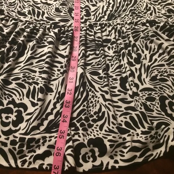 Black &amp; White, Tiered Style Long Maxi Skirt New -S