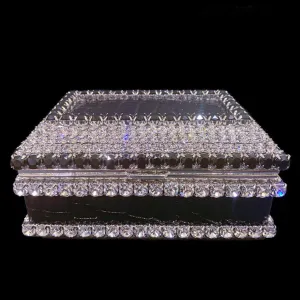 Black Crocodile Keepsake Box Featuring Premium Crystal