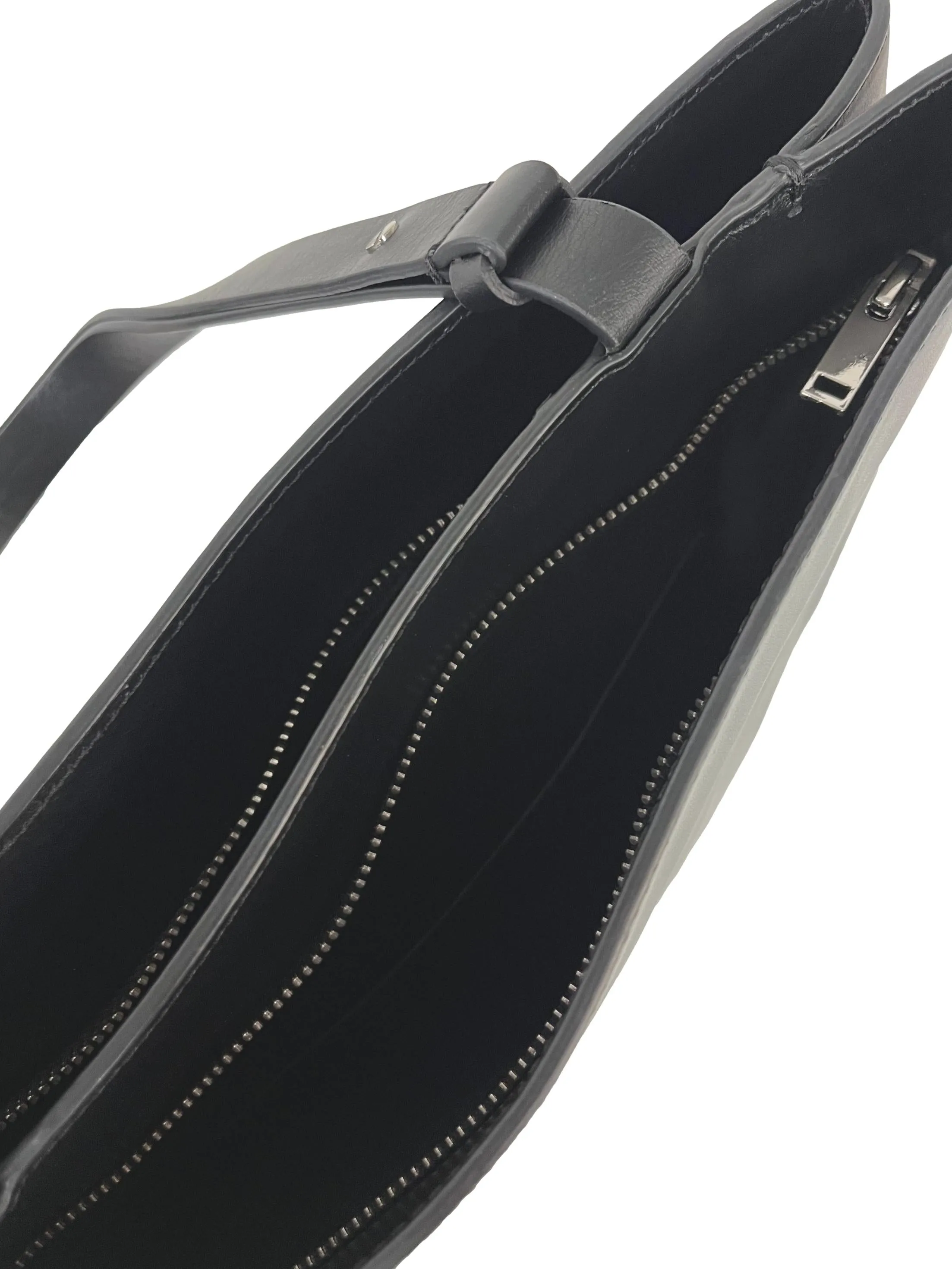 Black Large Leather Tote