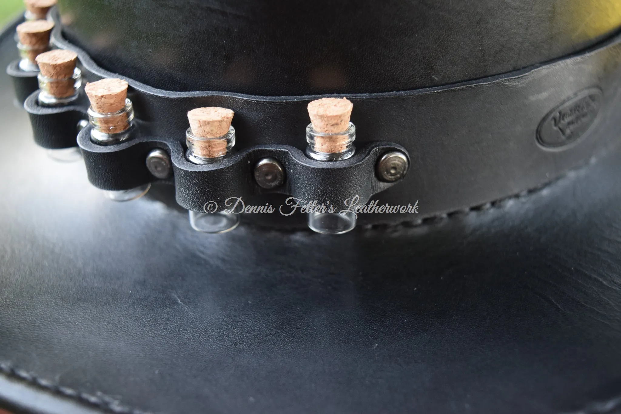 Black Leather Alchemist / Plague Doctor Hat (Choose your size)