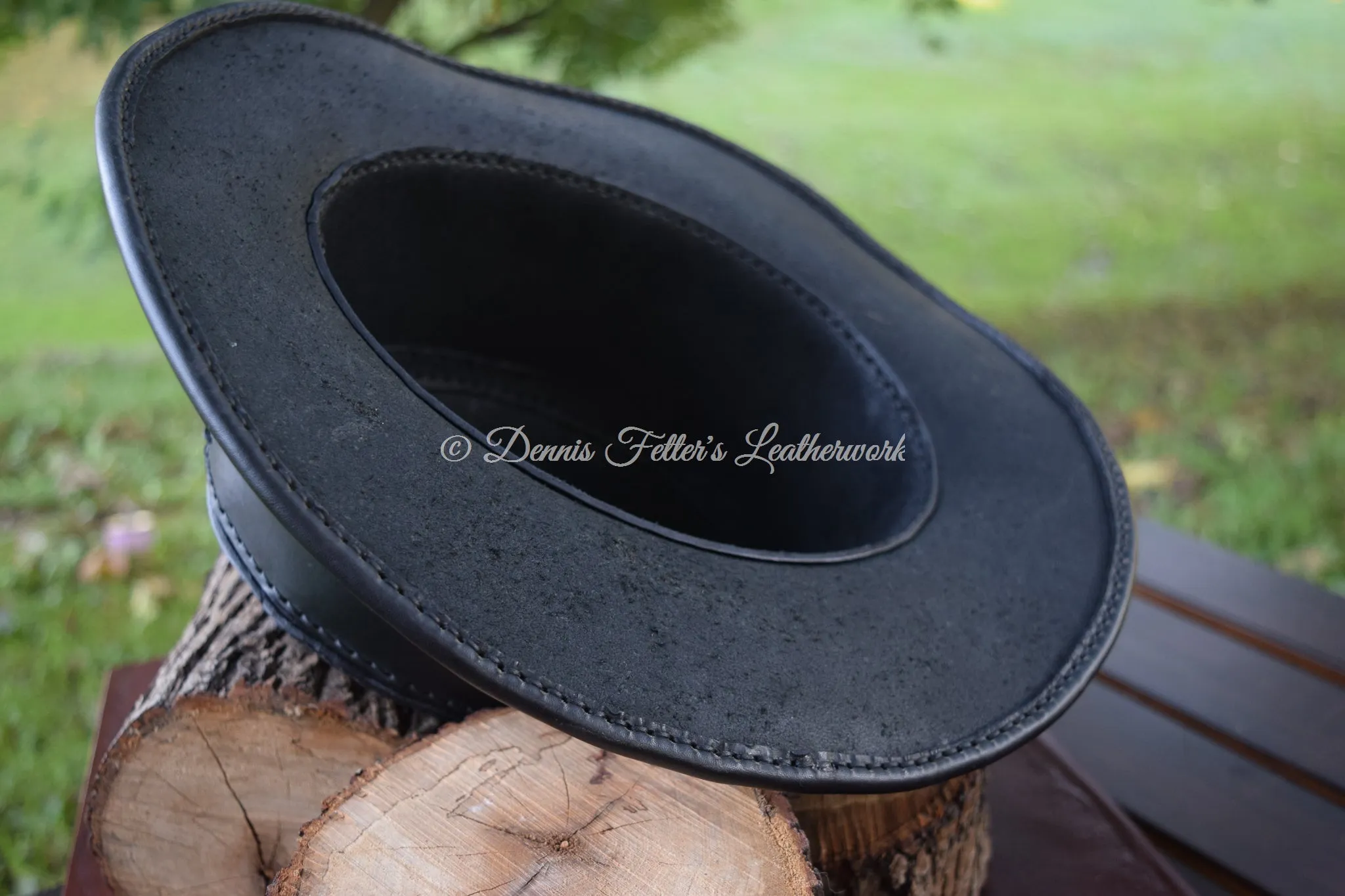 Black Leather Alchemist / Plague Doctor Hat (Choose your size)