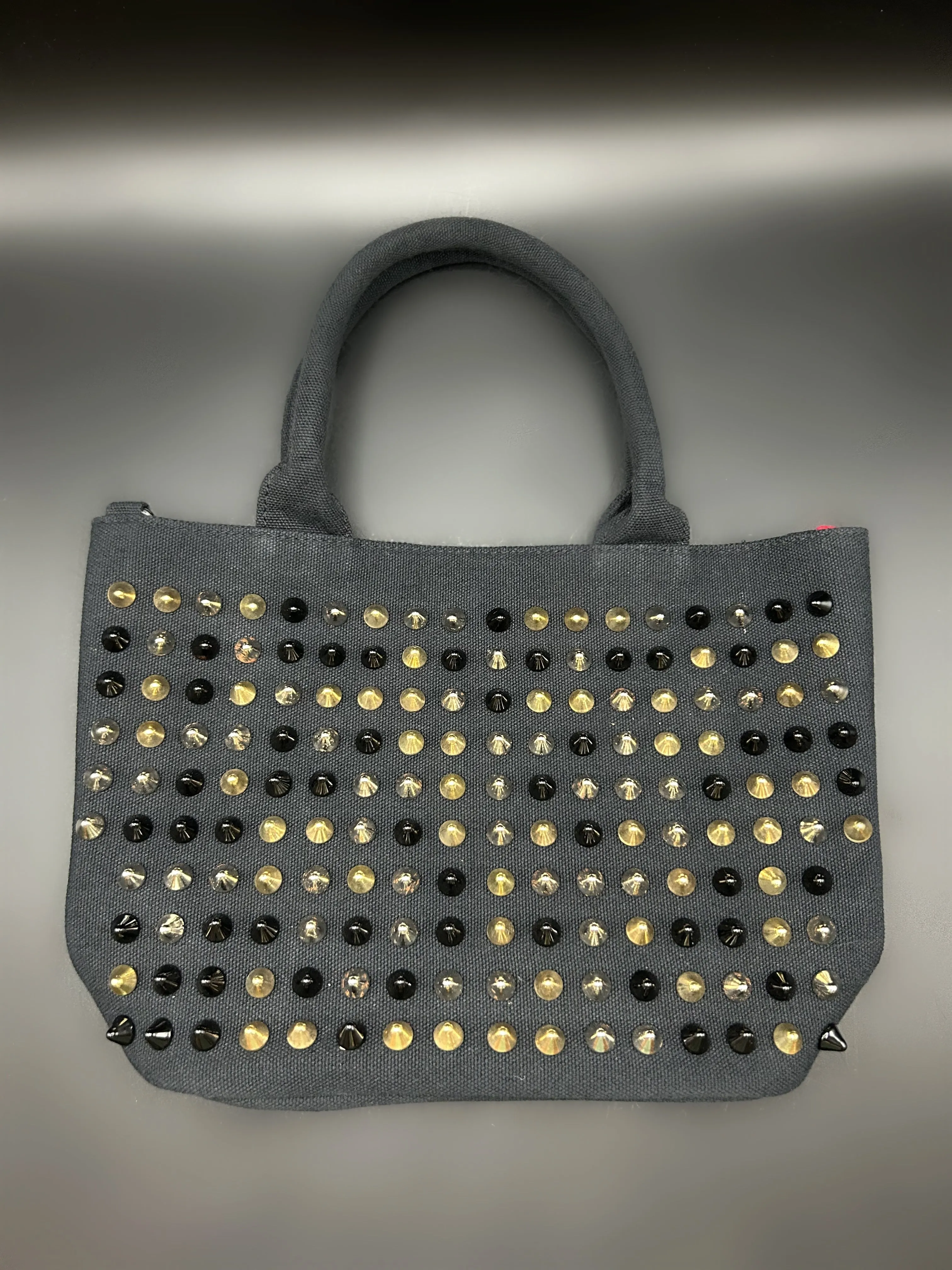 Black Spiked Tote