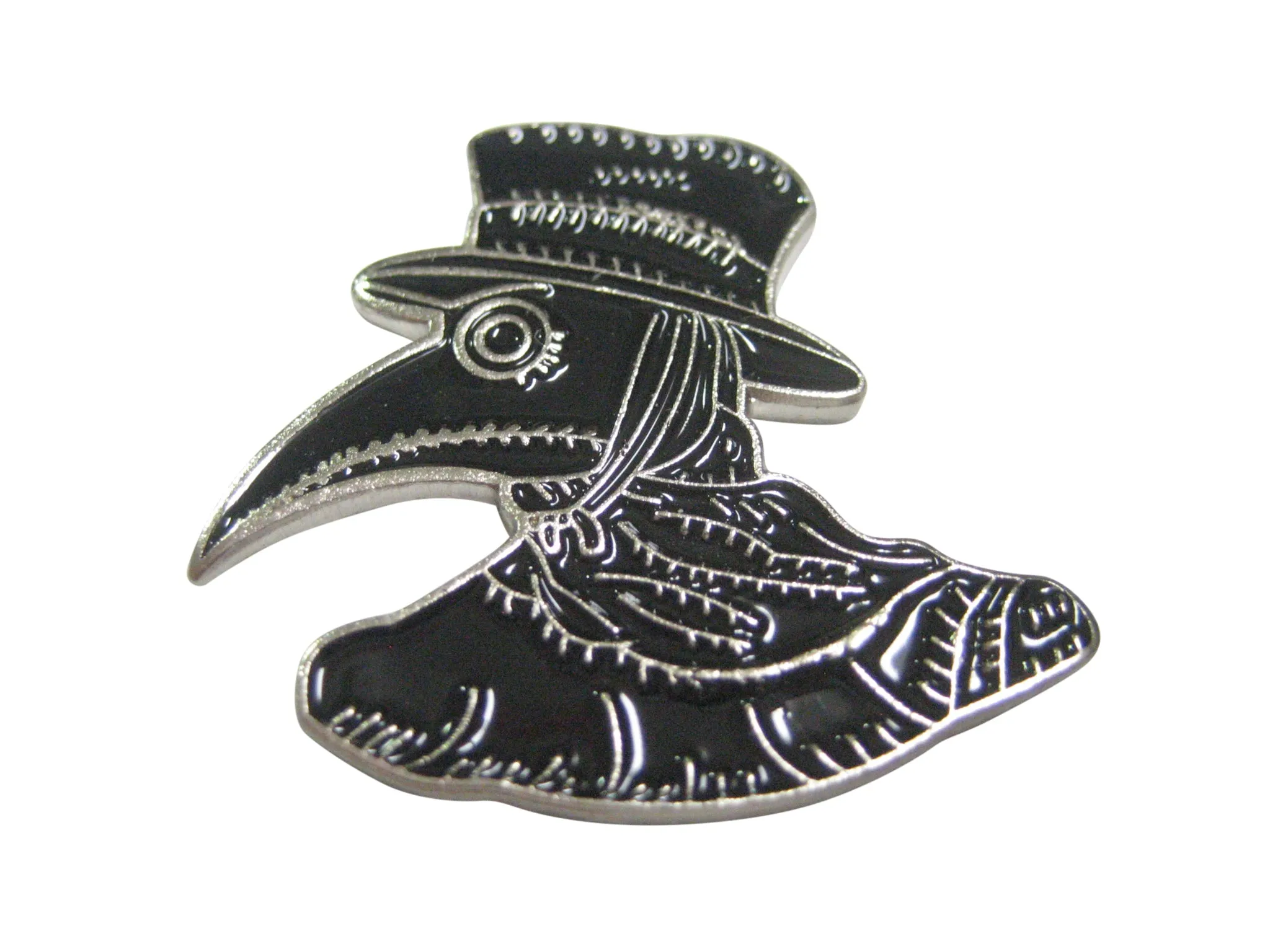 Black Toned Plague Doctor Head Magnet