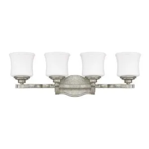 Blair Antique Silver 4 Light Vanity Fixture