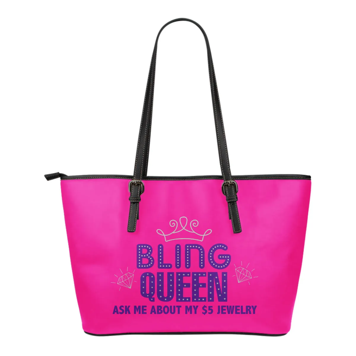Bling Queen Pink and Purple Tote