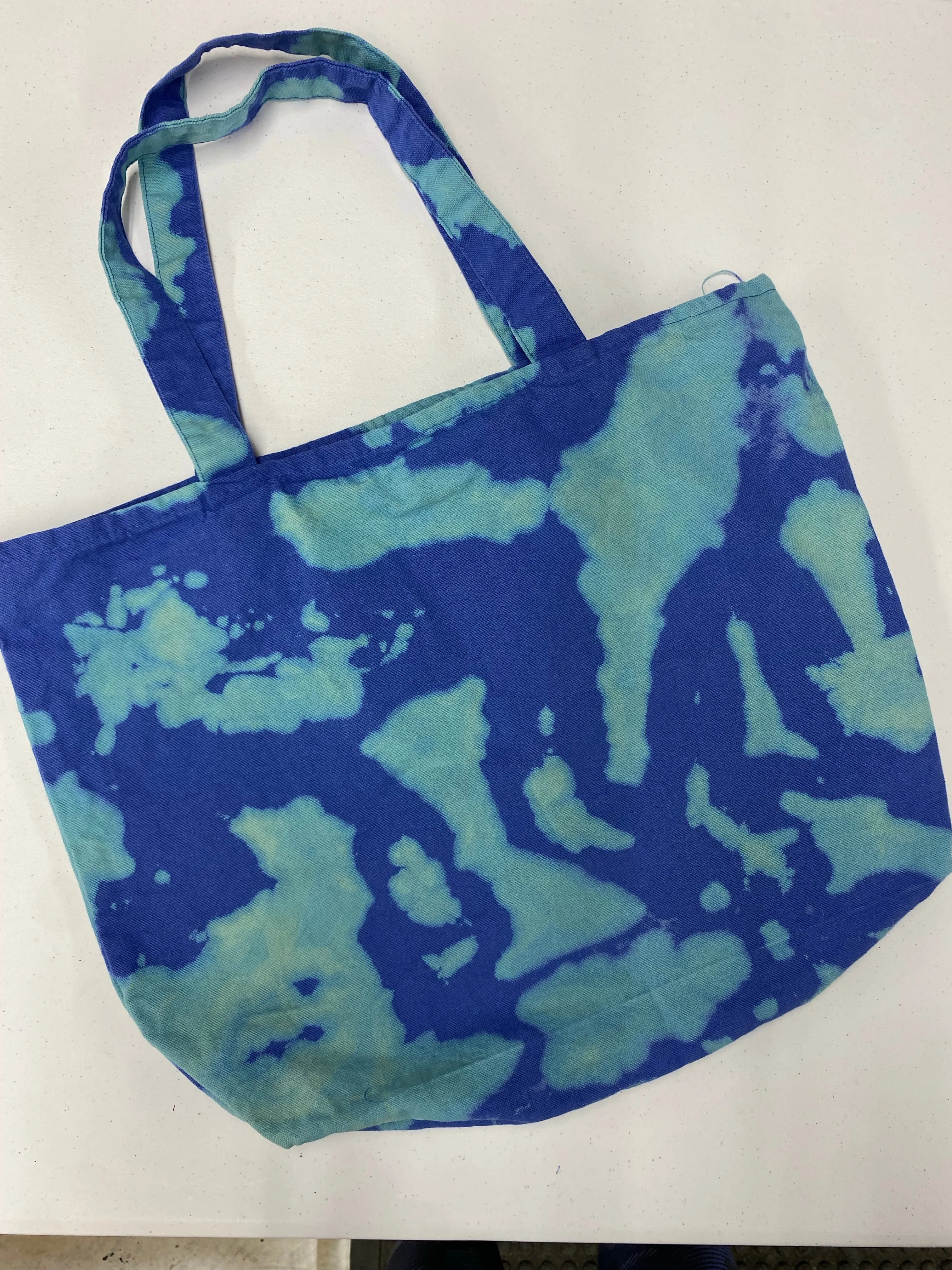 Blue Reverse Dye Tote