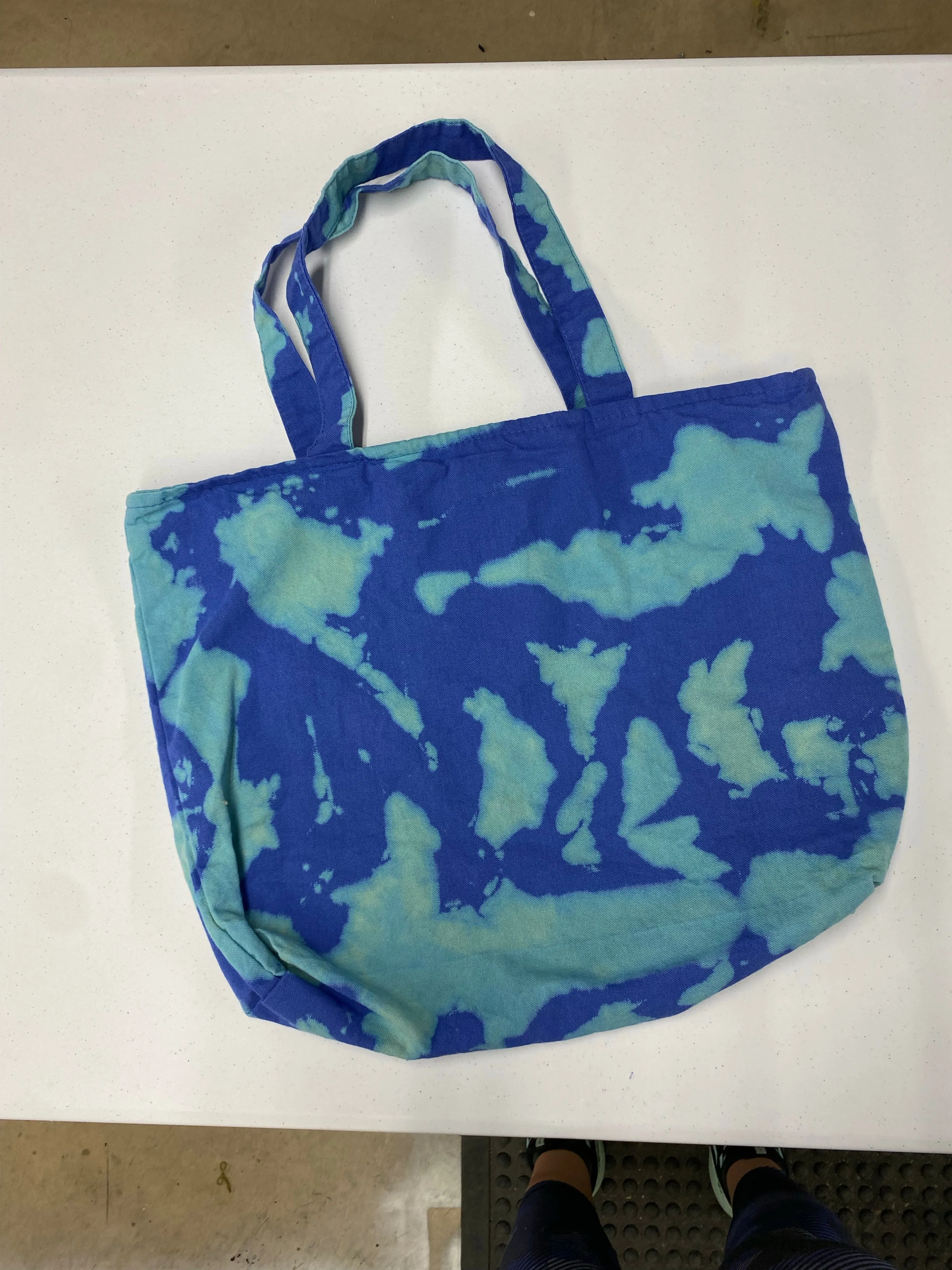 Blue Reverse Dye Tote