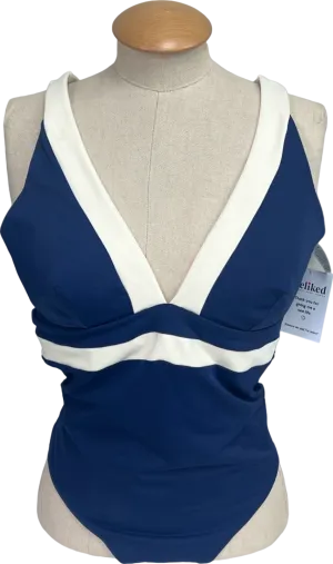 Boden Navy & White Riviera Swimsuit UK 16