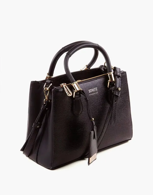 Bolsa Feminina Tote Lorena Couro Preta