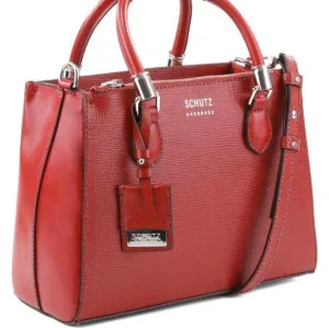 Bolsa Feminina Tote Lorena Couro Vermelha Sangue