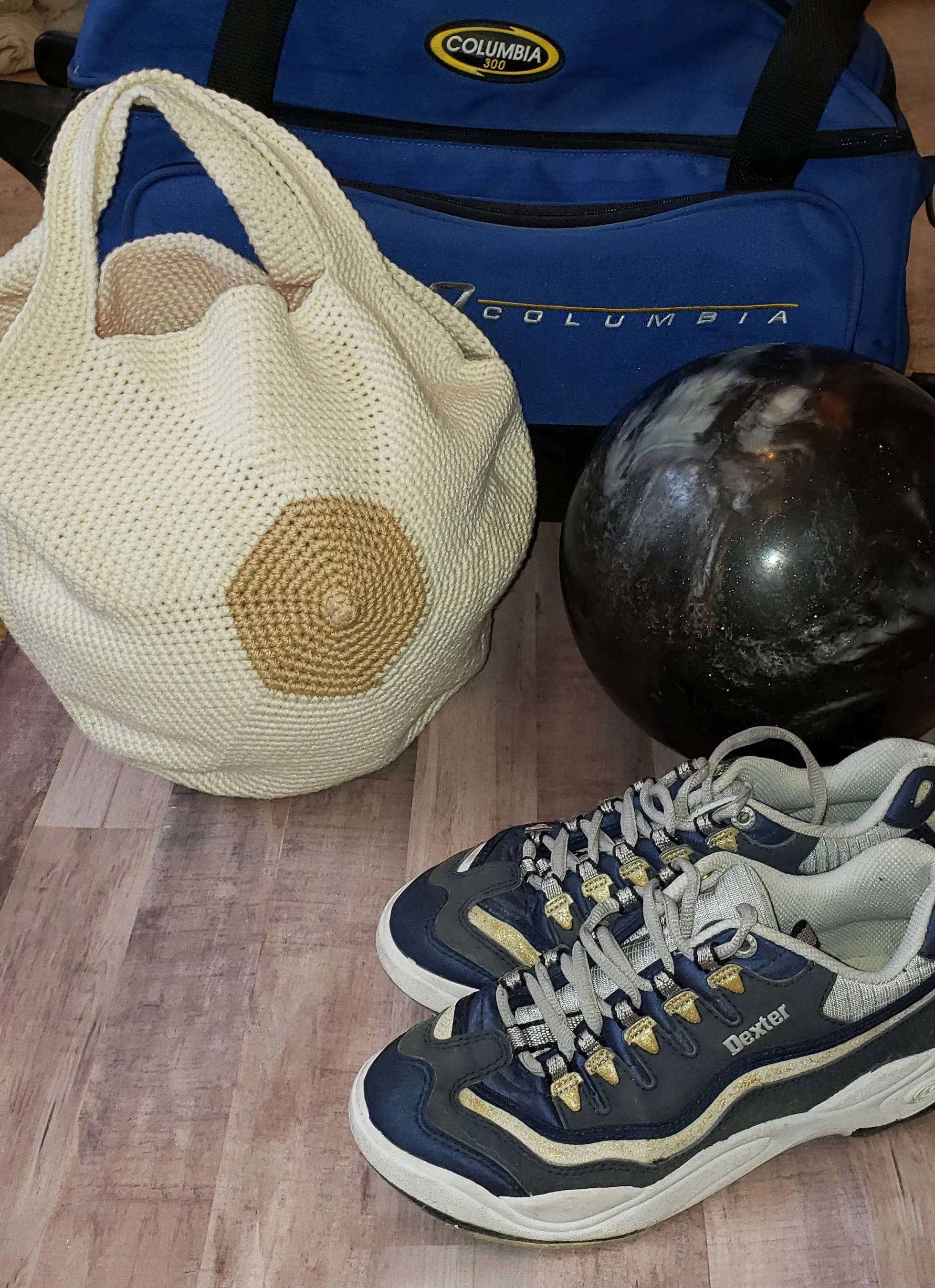 Boob Bowling Ball Bag Crochet Pattern