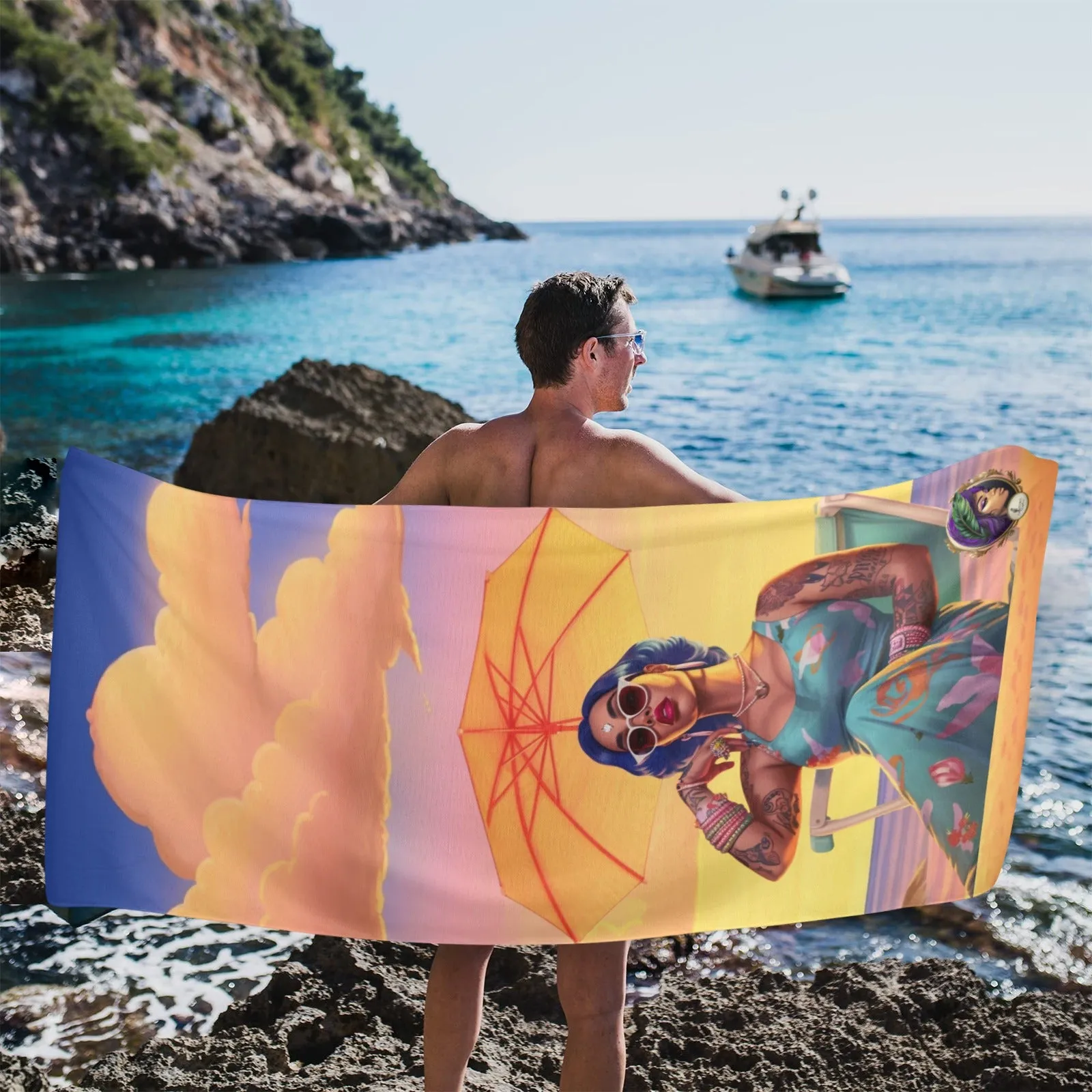 Boss Beach Chillin Beach Towel 31"x71"