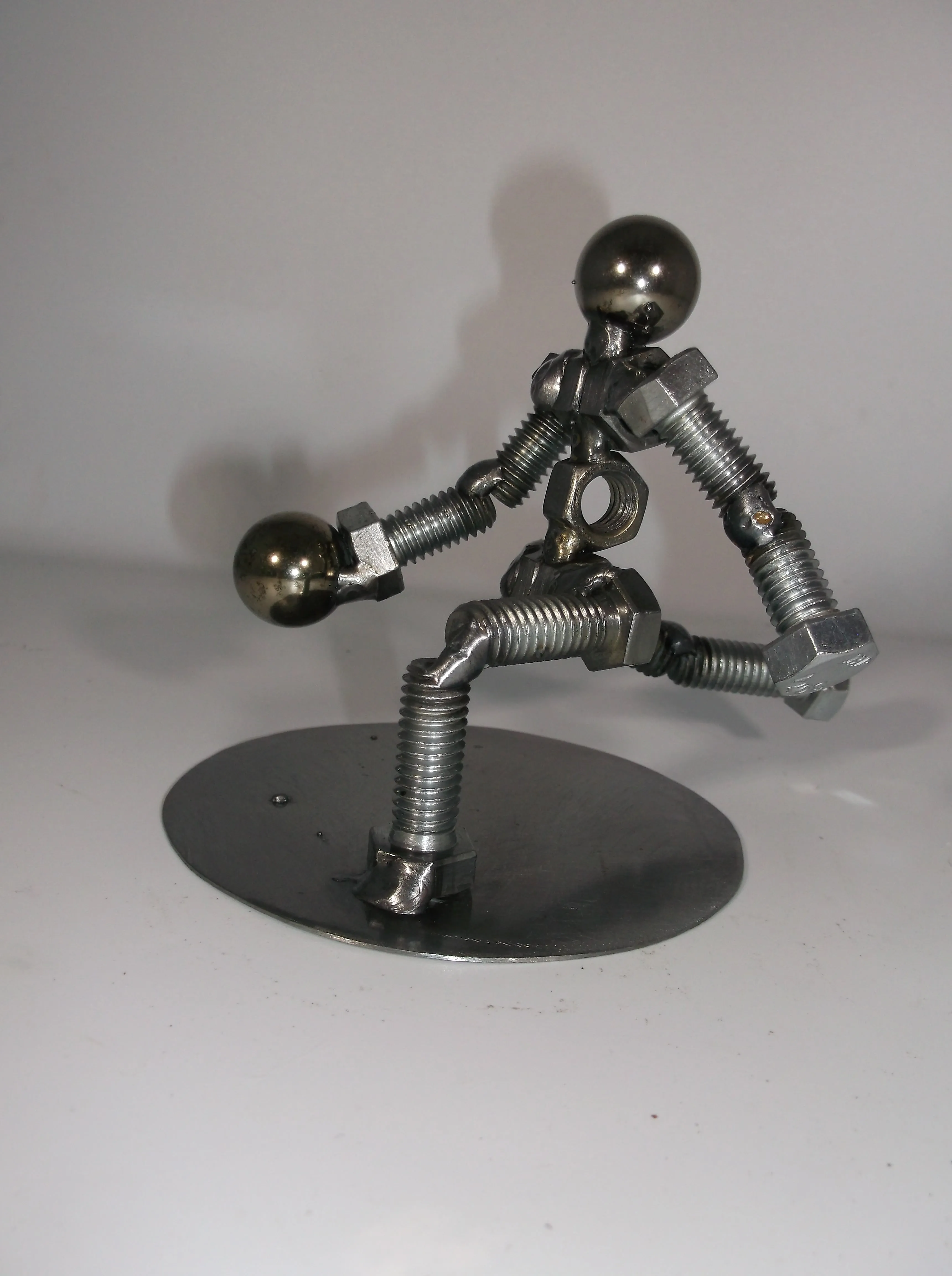 Bowler Metal Bolt Figurine, Miniature Athlete