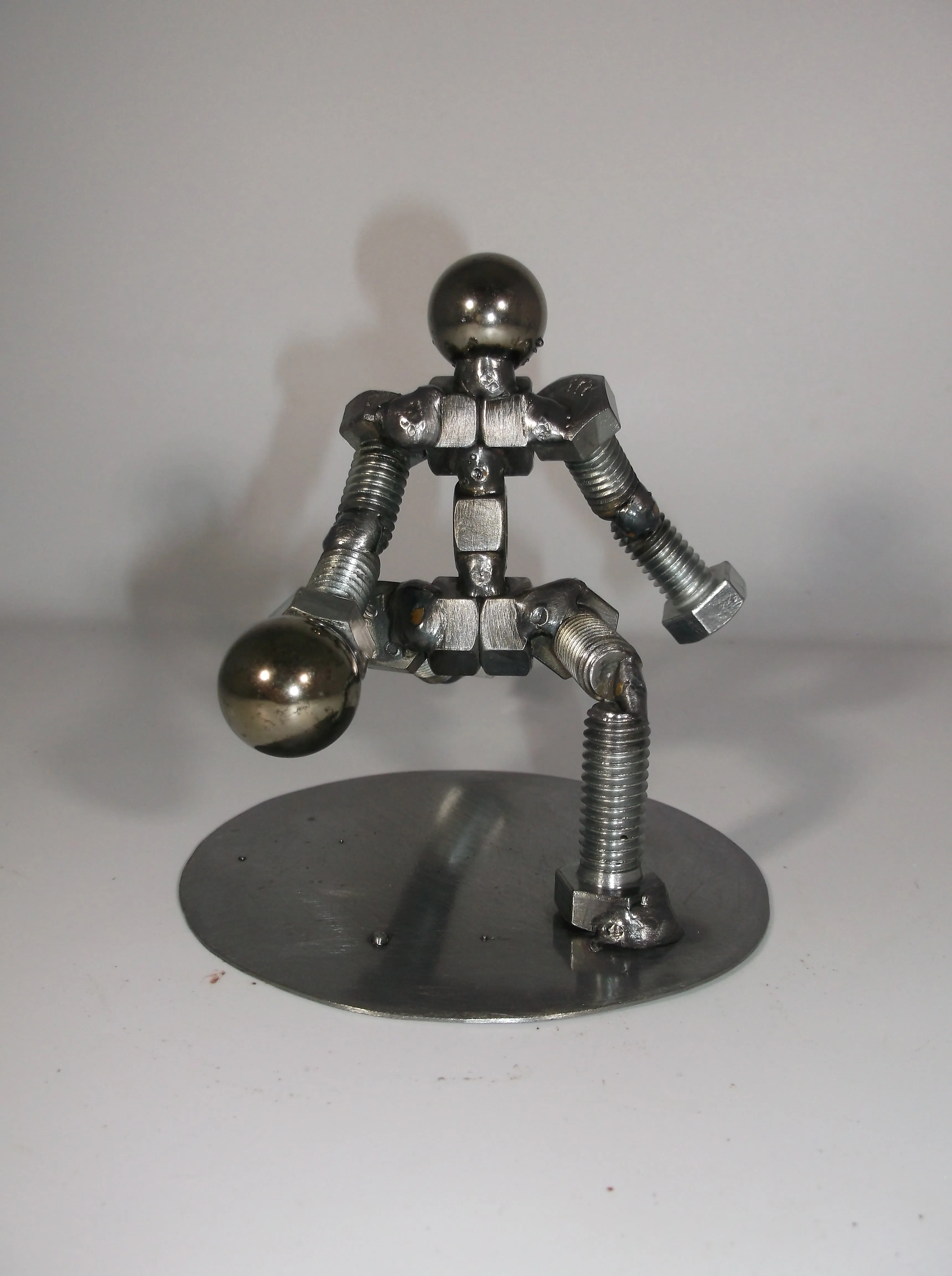 Bowler Metal Bolt Figurine, Miniature Athlete