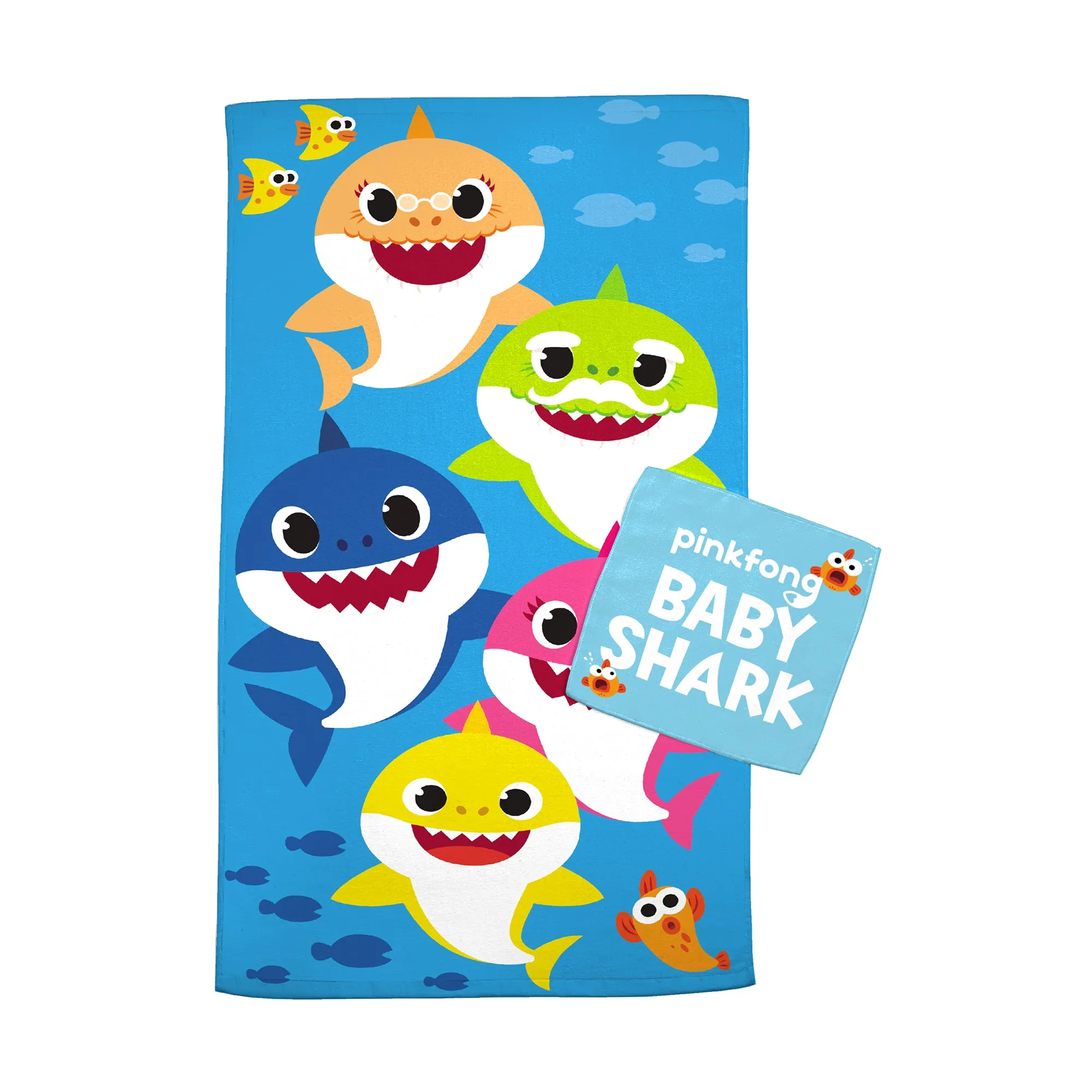 Boys Towel Sets Kids Cotton Bath Towel and Washcloth 2-Piece Set
