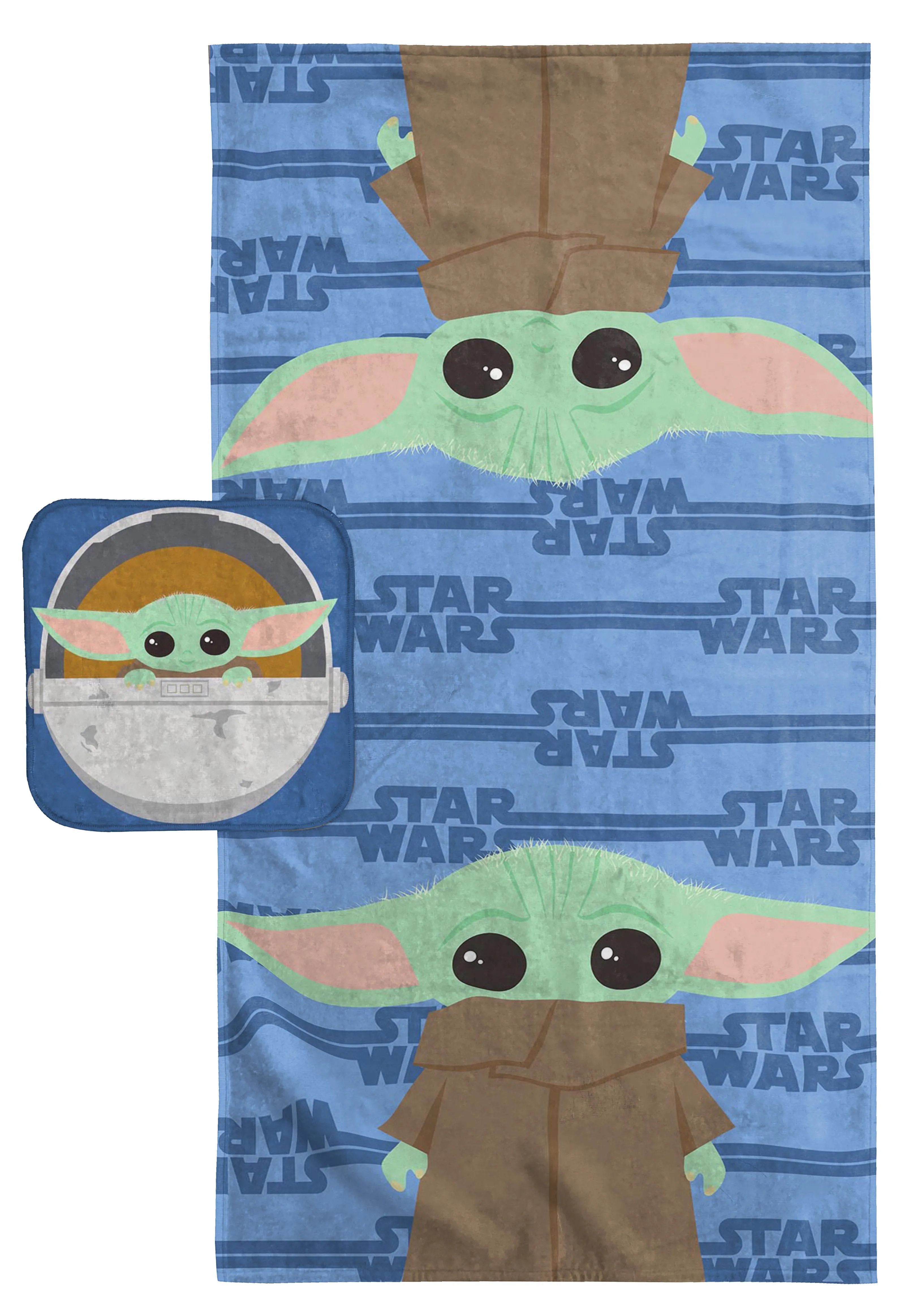 Boys Towel Sets Kids Cotton Bath Towel and Washcloth 2-Piece Set