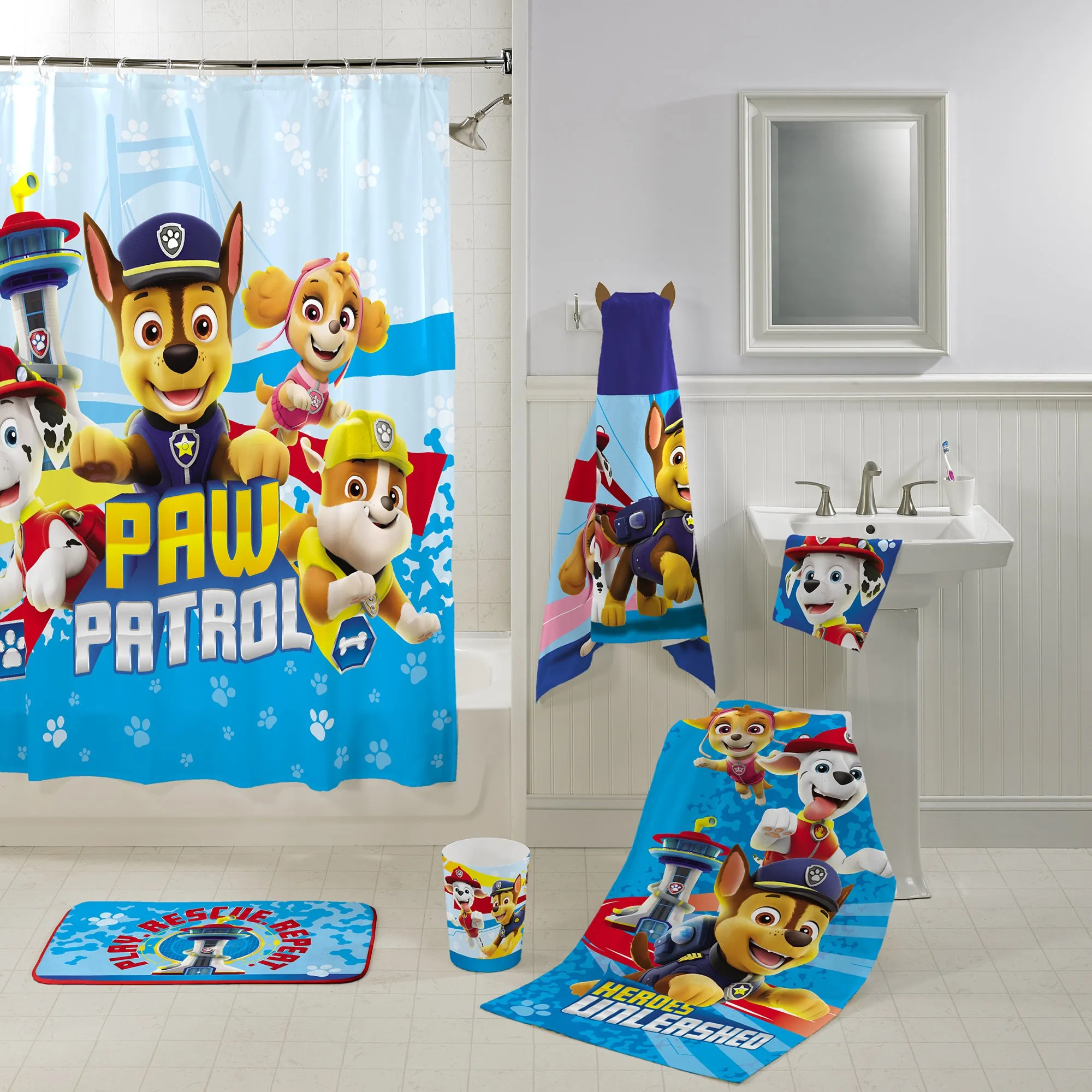 Boys Towel Sets Kids Cotton Bath Towel and Washcloth 2-Piece Set