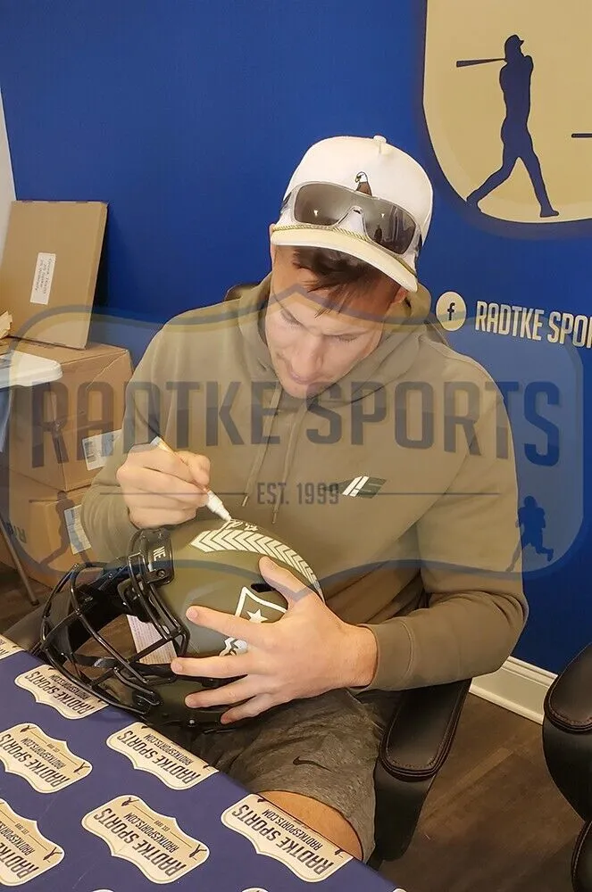 Brady & Gronkowski Signed New England Patriots Speed Authentic STS NFL Helmet