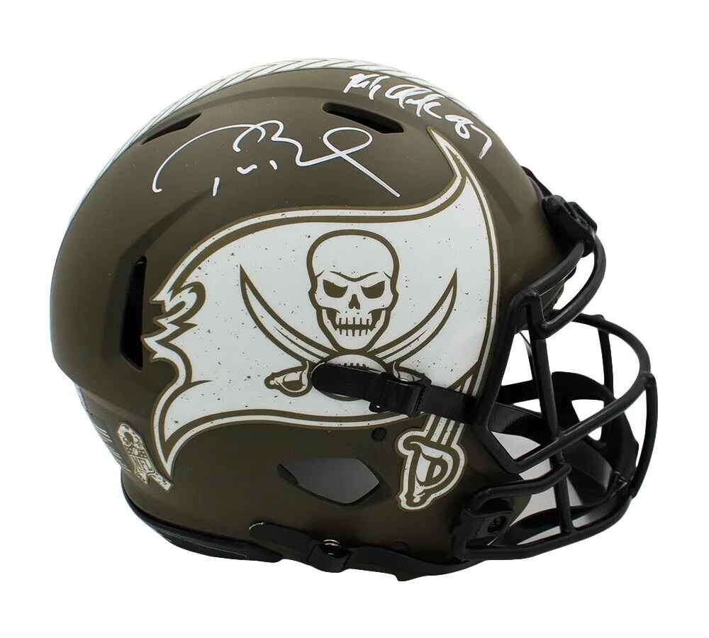 Brady & Gronkowski Signed Tampa Bay Buccaneers Speed Authentic STS NFL Helmet