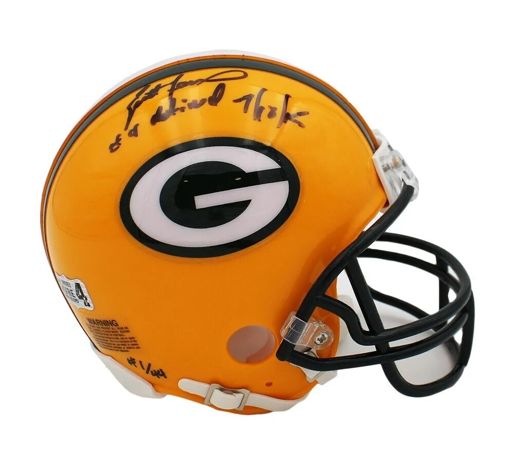 Brett Favre Signed Green Bay Packers Mini Helmet- #4 Retired 7/18/15- LE 1 of 44