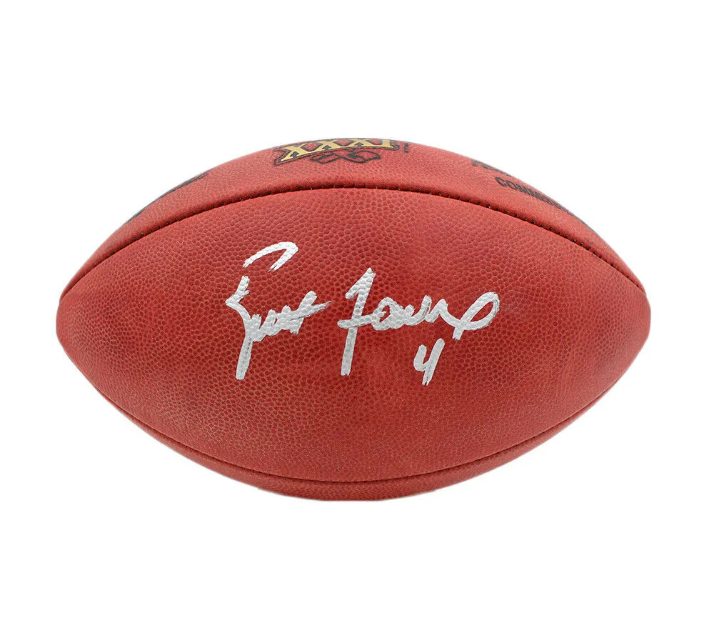 Brett Favre Signed Green Bay Wilson Authentic SB 31 NFL Football w/Silver Ink