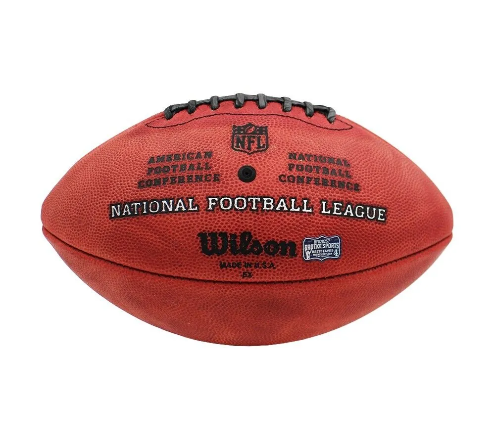 Brett Favre Signed Minnesota Vikings Authentic NFL Football - Silver Ink