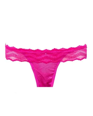 Bridal Pink Net Lace Cotton Panty - By YZF
