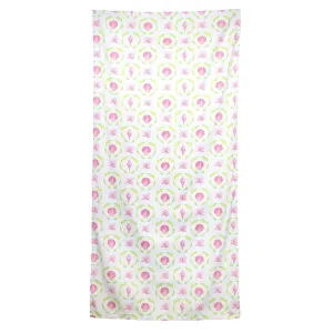 Brighton Terrace Beach Towel in Pink Lilly & Lime