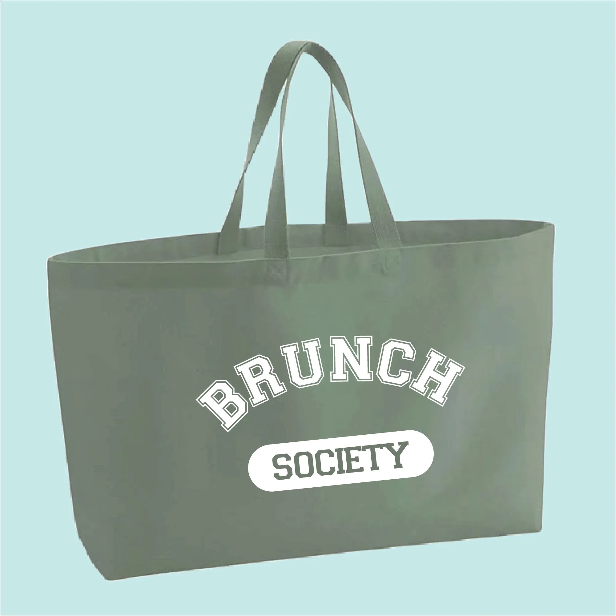 Brunch Society Premium Canvas Oversized Tote Bag