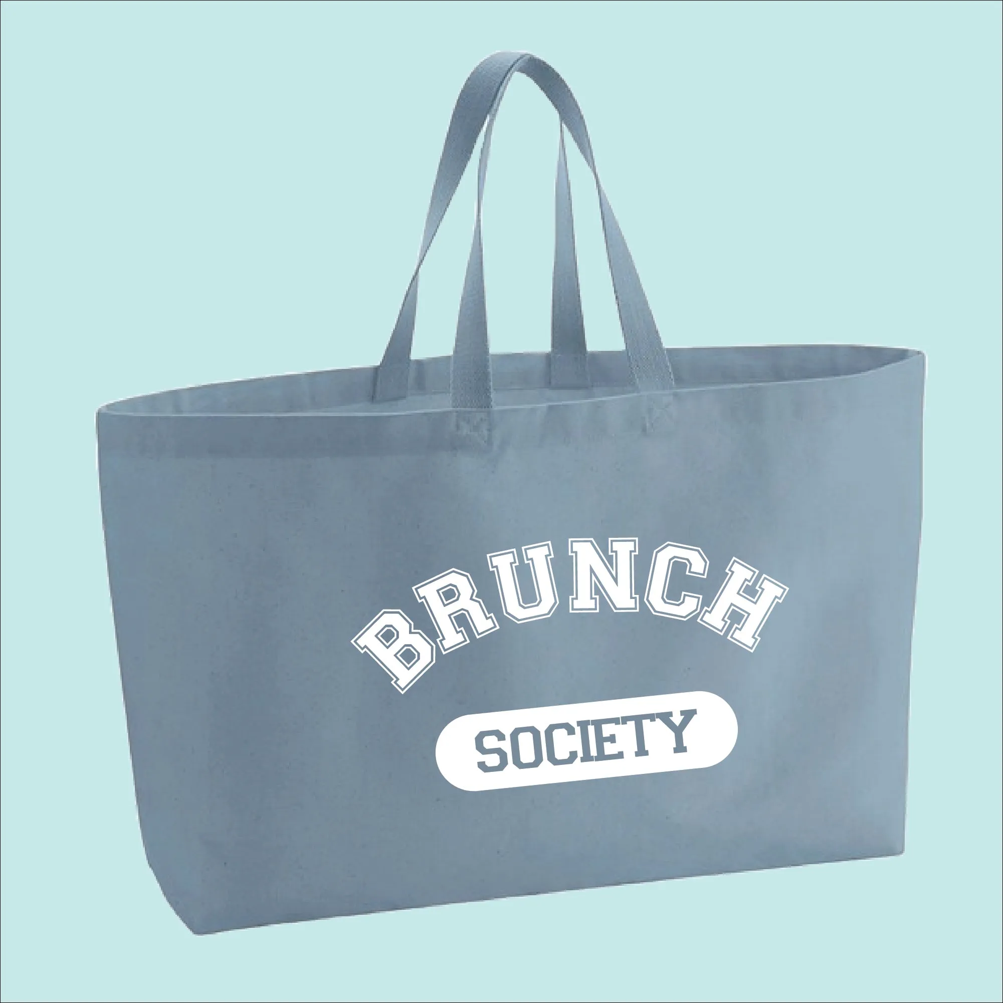 Brunch Society Premium Canvas Oversized Tote Bag