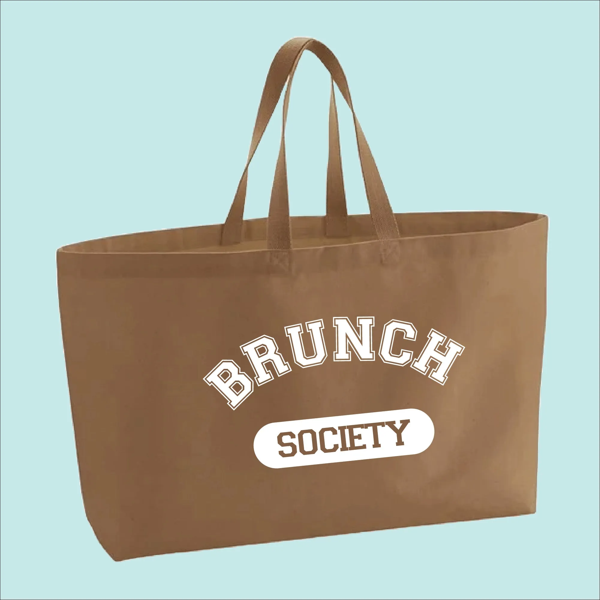 Brunch Society Premium Canvas Oversized Tote Bag