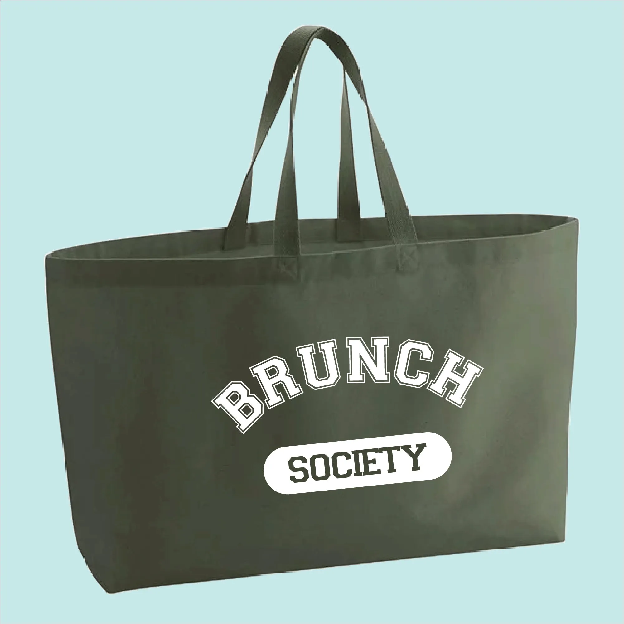 Brunch Society Premium Canvas Oversized Tote Bag