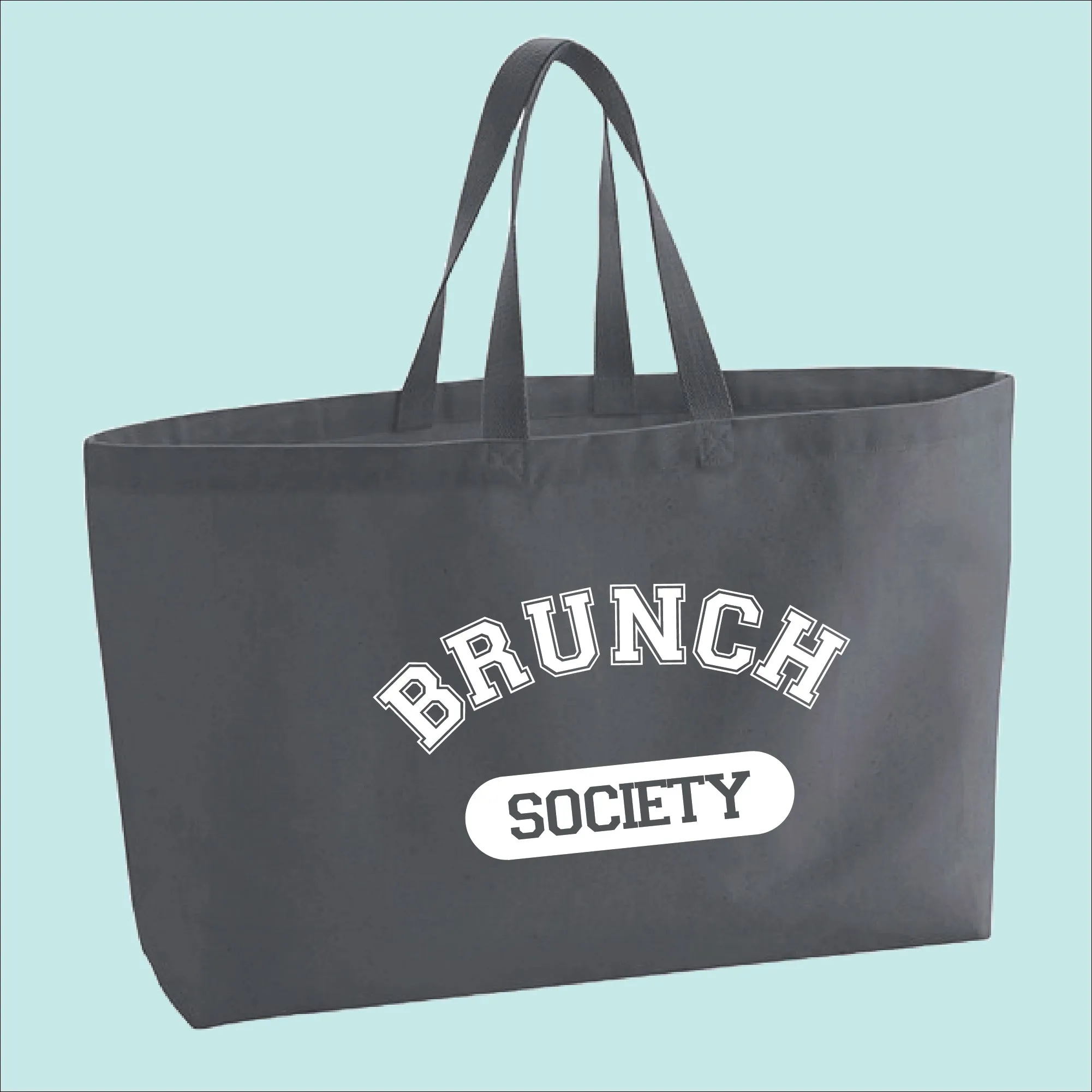 Brunch Society Premium Canvas Oversized Tote Bag