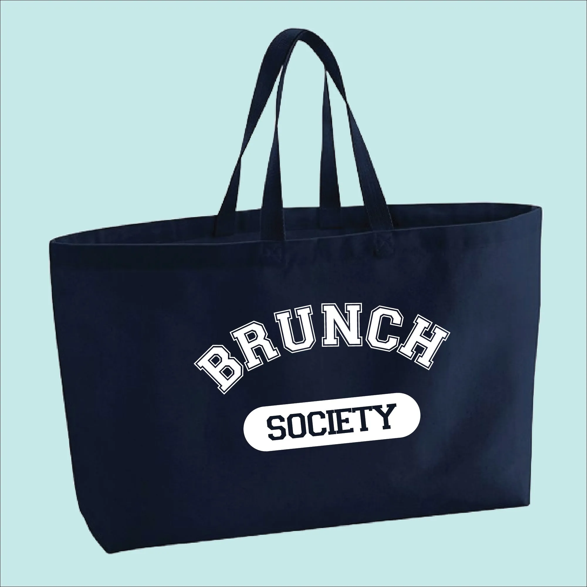 Brunch Society Premium Canvas Oversized Tote Bag