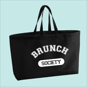 Brunch Society Premium Canvas Oversized Tote Bag