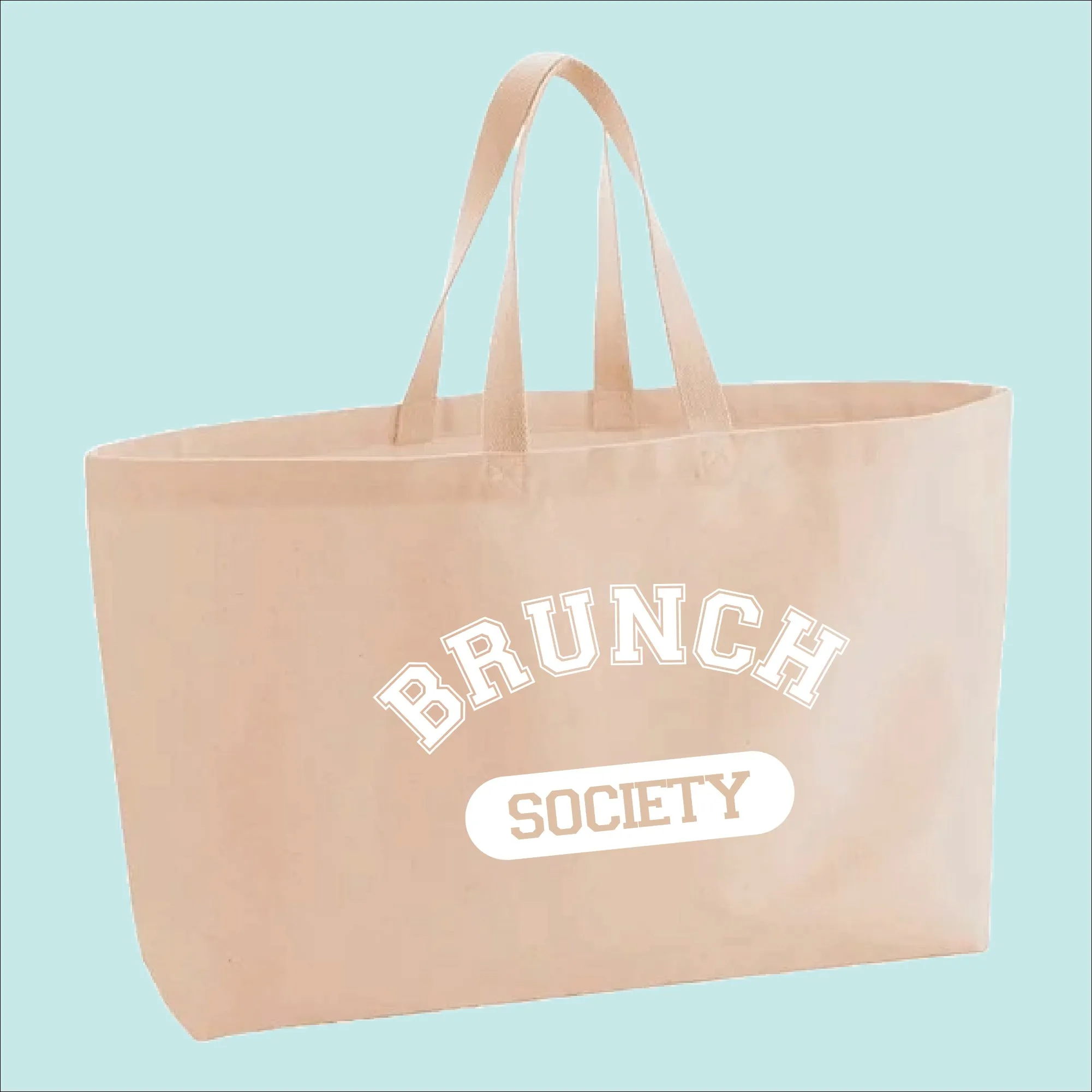 Brunch Society Premium Canvas Oversized Tote Bag