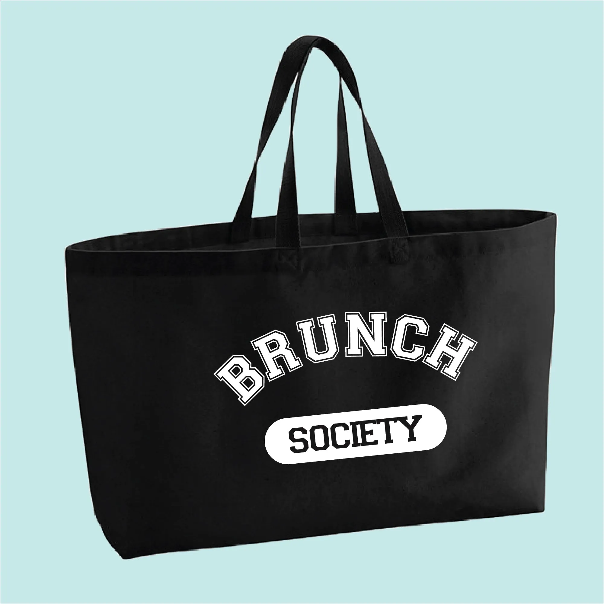 Brunch Society Premium Canvas Oversized Tote Bag
