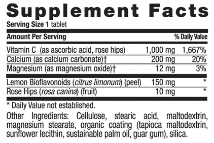 Buffered Vitamin C with Bioflavonoids 1000 mg, tabs