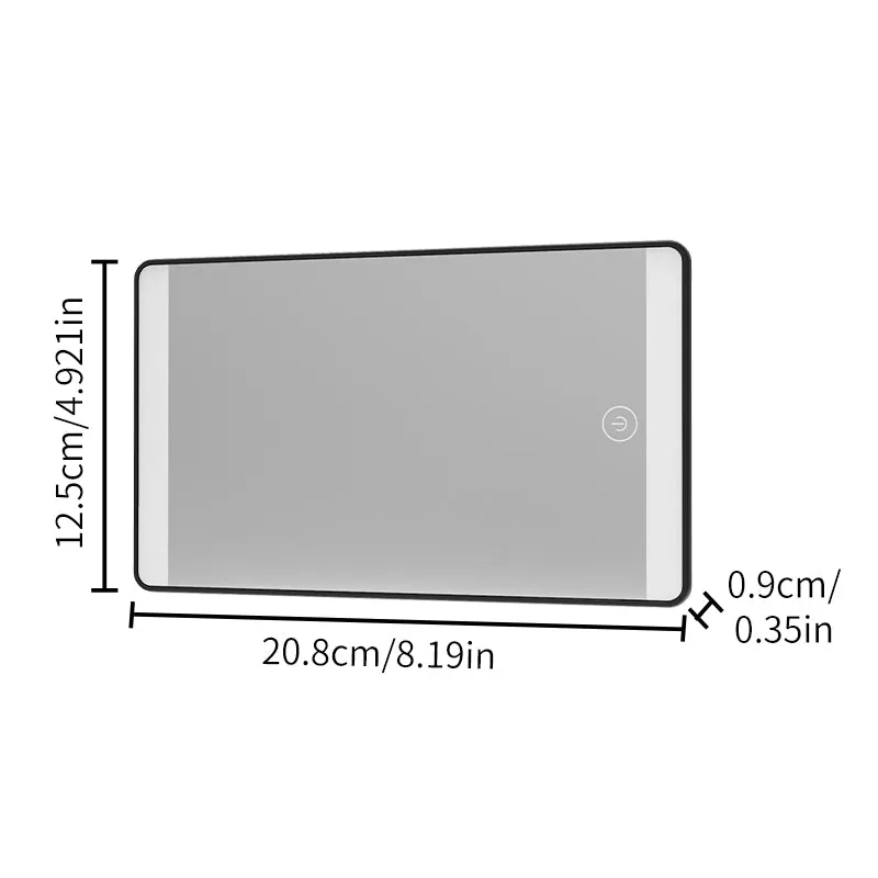 Car sun visor vanity lighted mirror for makeup in travel dual color