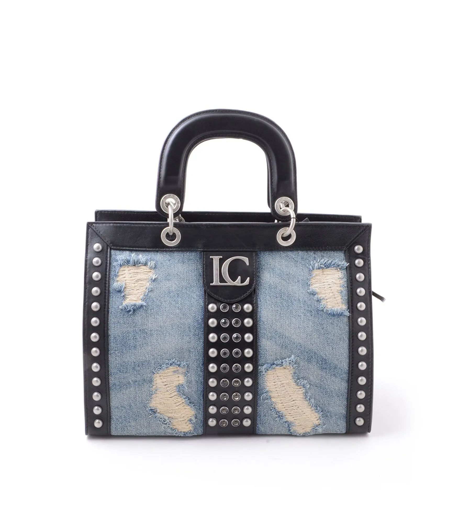 Cara Doctor Bag J. Cloth   Leather - Jeans Black