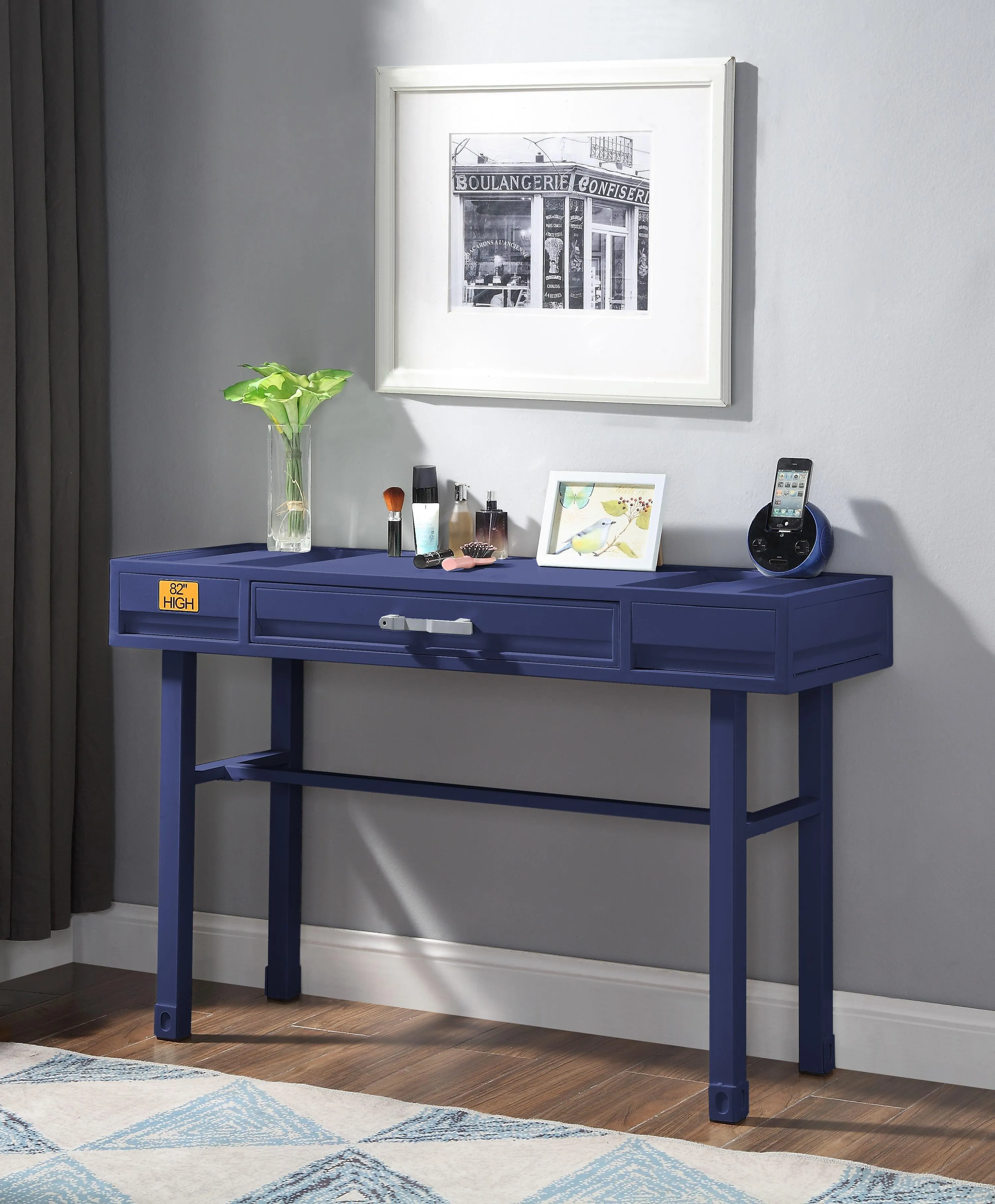 Cargo Blue Vanity Desk