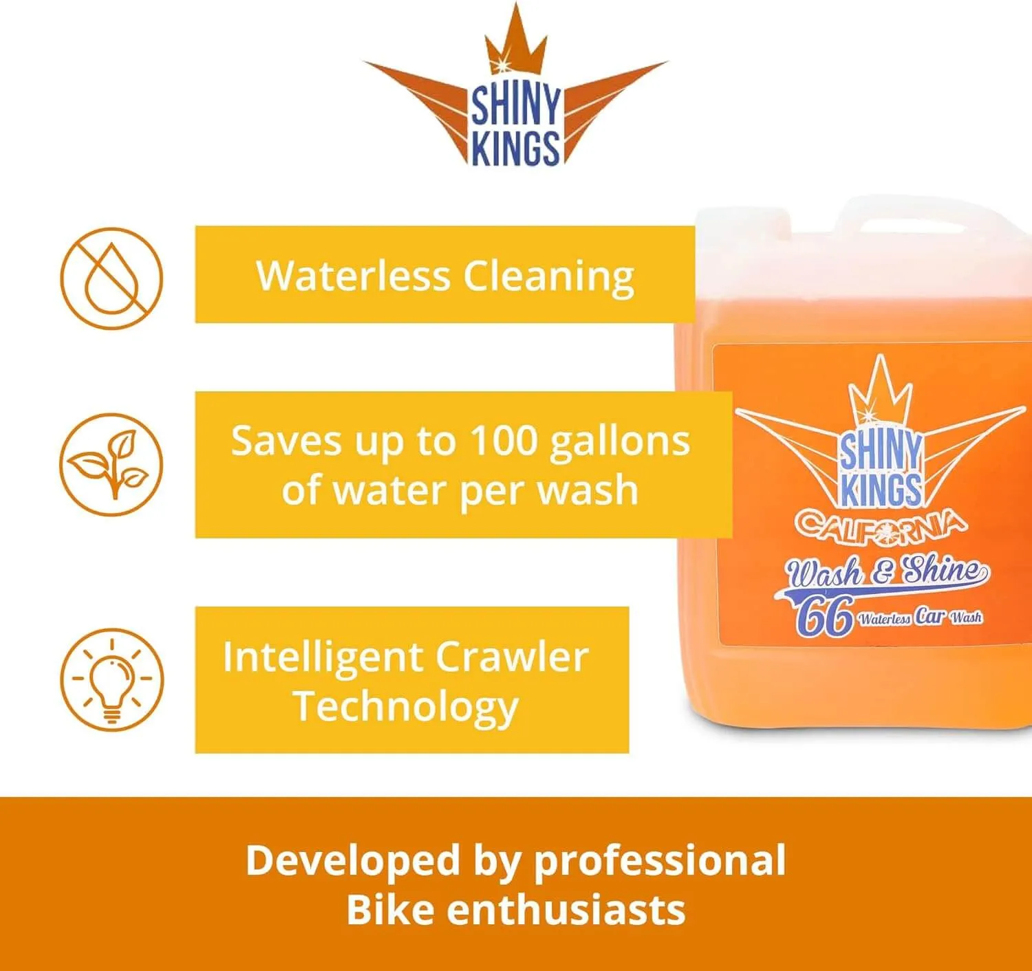 Carwash Shampoo waterless 1.32 gal Quick Detailer Wash&Shine 66