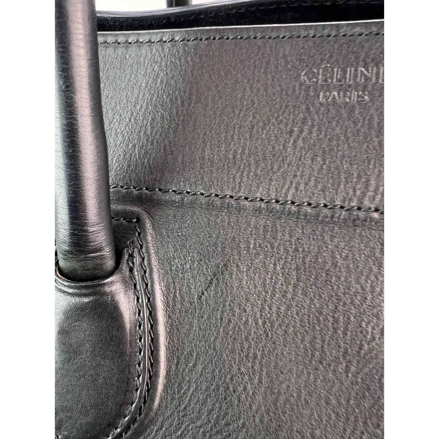 Celine Calfskin Leather Phantom Luggage Tote Bag
