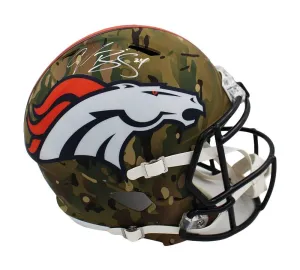 Champ Bailey Signed Denver Broncos Speed Full Size Camo NFL Helmet