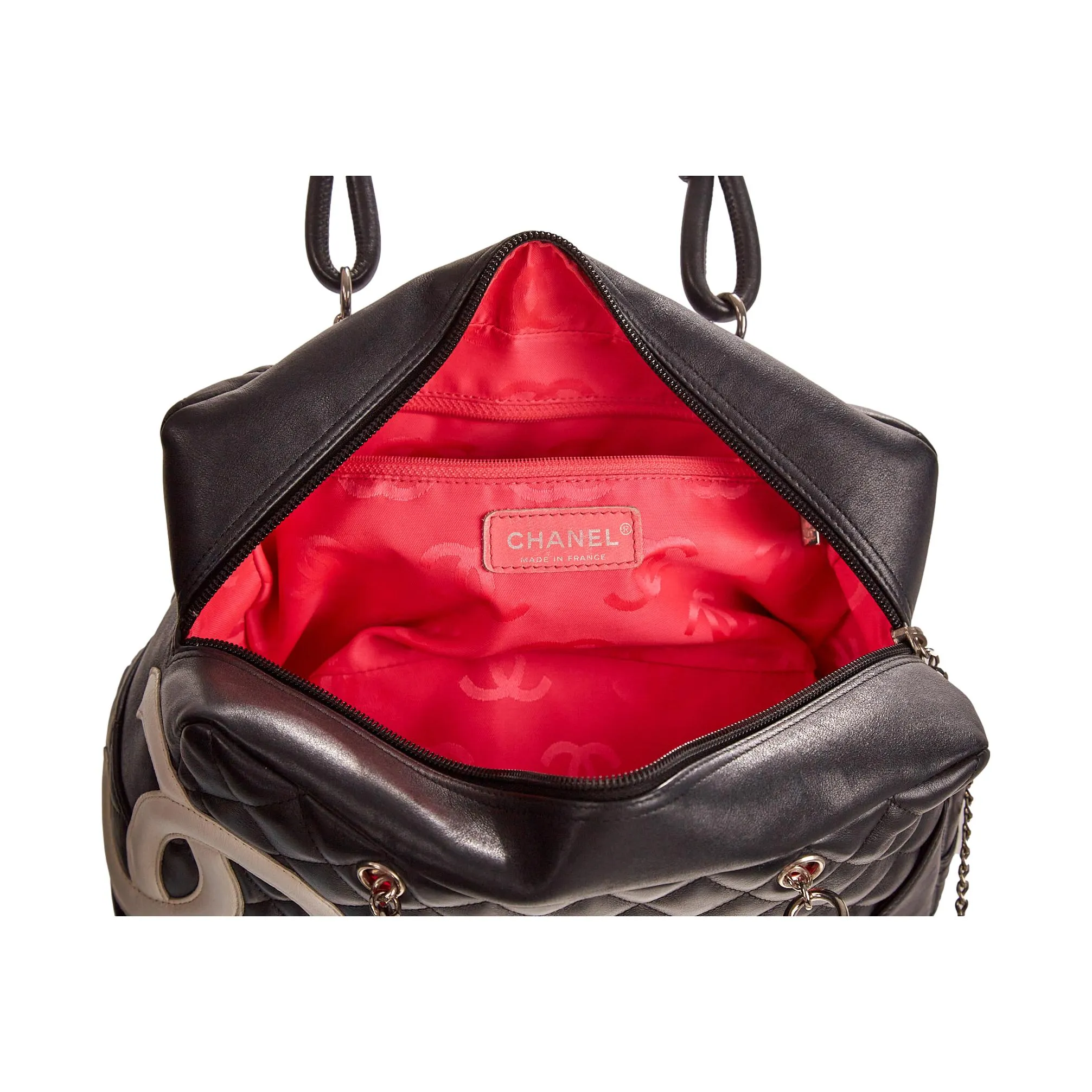 Chanel Black Cambon Quilted Bowler Bag
