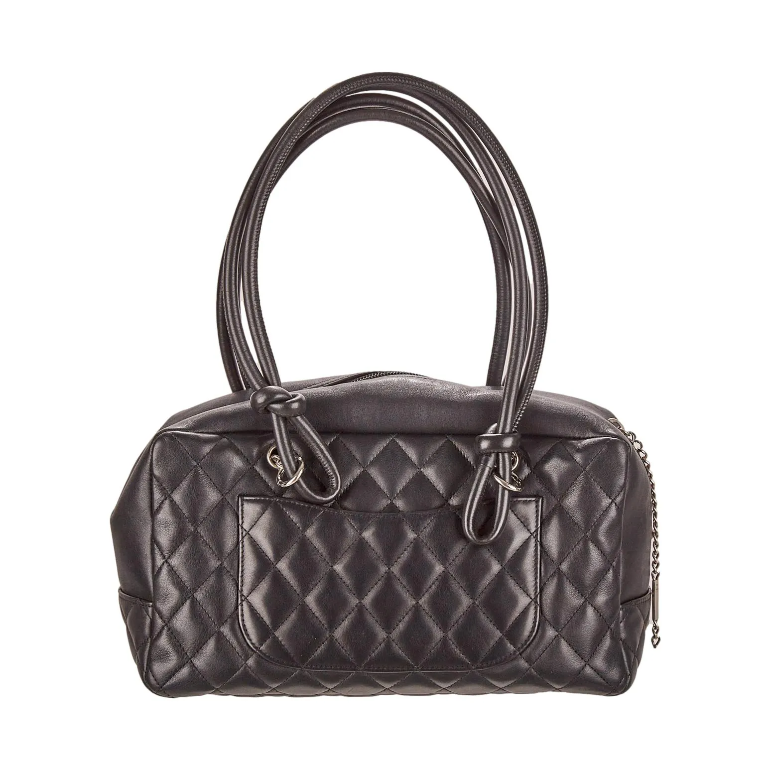 Chanel Black Cambon Quilted Bowler Bag