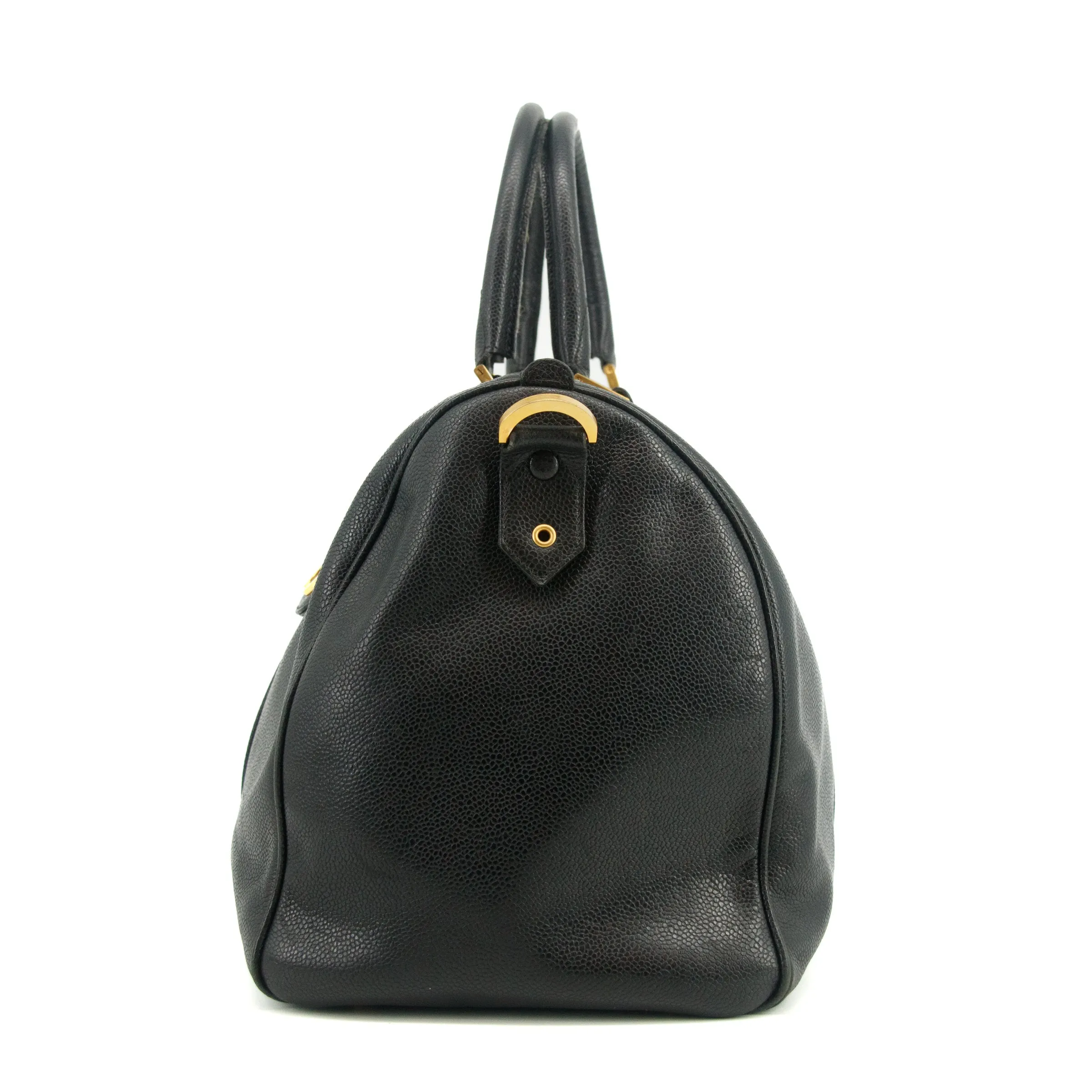 Chanel CC Mark Caviar Skin Boston Bag Series 2 #2673